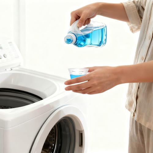 4 Pcs Silicone Laundry Measuring Cup 125ml Reusable Liquid Measuring Cup Laundry Detergent Dispenser Cups with Scale, Washable No Leak for Home Hotel