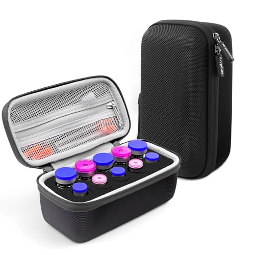 10 Slots Insulin Vial Protector Case for Diabetics Standard Insulin Vials - color: Black-10 Slots