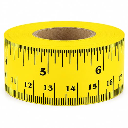 ChromaLabel Adhesive Measuring Tape, 1 Inch x 13.9 Yards, Yellow - color: Yellow, size: 1" Wide