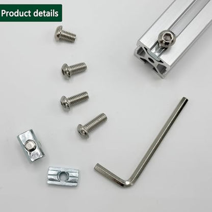 80 pcs M6 T Nut Screws Kit for 1010 1020 Aluminum Extrusion, 40 pcs Silver M6x10/12/14/16mm Hexagon Socket Screws and 40 pcs M5 Sliding T-Nuts with 1 pcs M6 Hex Wrench - style: 80pcs 10 Series Screws Kit Silver
