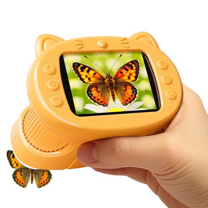1000x Digital Microscope for Kids, Science Kits STEM Toy for Boy Girls 3-12 - color: Yellow