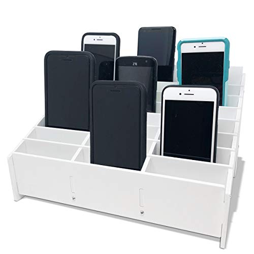 Pixiss Classroom Cell Phone Storage Cubby and Calculator Storage Caddy Box - 24 Slots Cell Phone Holder