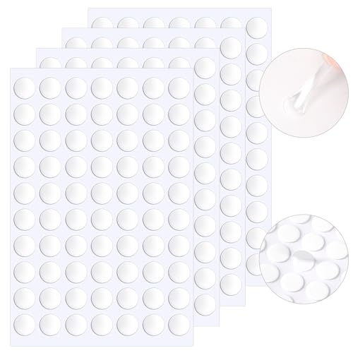 JANYUN 1000 Pcs Mounting Tape Dots, 15 mm Round Sticky Putty Clear Tape - size: 15mm
