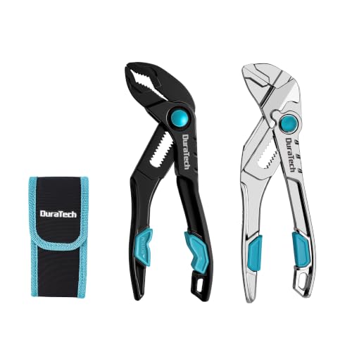 DURATECH 2-Piece Mini Pliers Set, 4-Inch Water Pump Pliers & Pliers Wrench - size: 2pcs