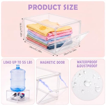 10-shelf Classroom Storage Organizer, Clear Drawer Bins