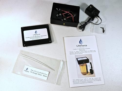 Combo-2 Basic Silver Generator Package by LifeForce Devices (14-Gauge) - style: 14 gauge 9999 pure silver wires (pair)