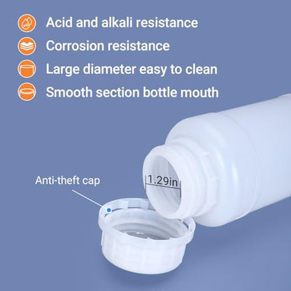 8 oz Leakproof HDPE Wide Mouth Bottles, Food Grade Translucent Plastic Storage Bottles with Sealed Caps, 4 Pack - color: Translucent, size: 8 ounces