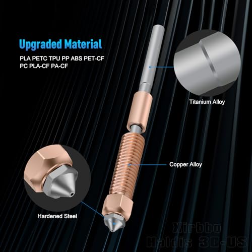 3D Printer Hotend k1 K1c Ceramic Hotend Kit Unicorn Quick Swap Nozzle for K1 Max K1C 3D Printer,xirbbo Upgrade All Metal Integrated Extruder Hot End Replacement - style: k1 K1c Ceramic Hotend Kit