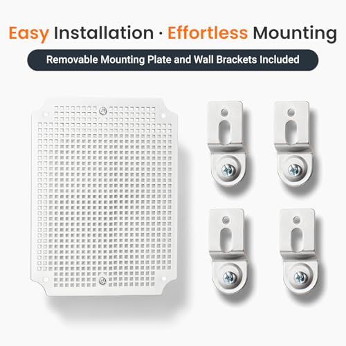 QILIPSU Outdoor Electrical Box Waterproof Junction Box 8.6"x6.7"x4.3" - color: Grey, size: 8.6"x6.7"x4.3"