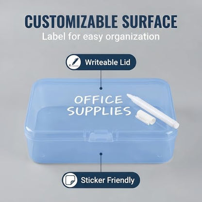 LJY 28 Blue Rectangular Plastic Boxes, 3.3 x 2.2 x 1 in for Packing Samples - color: Blue, size: 3.3 x 2.2 x 1 inch