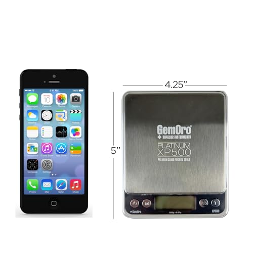 GemOro Platinum XP500 Extra-Precision Pocket Jewelry Scale, 500g x 0.01g