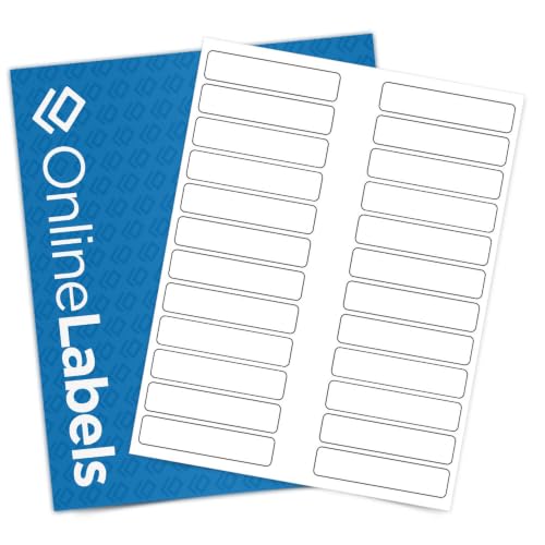 OnlineLabels 3.5" x 0.75" Labels - Removable White Matte - 10 Sheets - size: 10 Sheet Pack