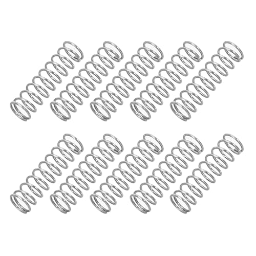PATIKIL Compression Spring 0.3mm Wire Dia x 3mm OD x 10mm L SUS304 10Pcs - size: 0.3x3x10mm