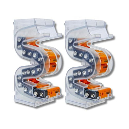 Battery Ladder Case - Battery Organizer & Dispenser (9V, 2-Pack) - color: 2 - Pack, size: 9V