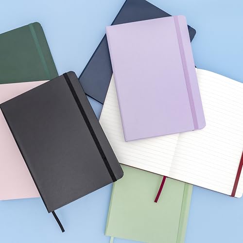 PAPERAGE Lined Journal Notebook, Hardcover Journal for Women & Men, 160 Pages, (5.6 in x 8 in), College Ruled Journaling Notebook for Work, School Supplies & Note Taking, (Blush) - color: Blush, style: A. Lined