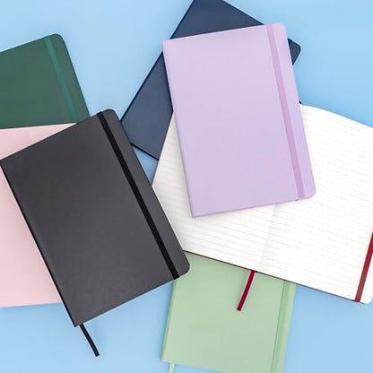 PAPERAGE Lined Journal Notebook, Hardcover Journal for Women & Men, 160 Pages, (5.6 in x 8 in), College Ruled Journaling Notebook for Work, School Supplies & Note Taking, (Blush) - color: Blush, style: A. Lined