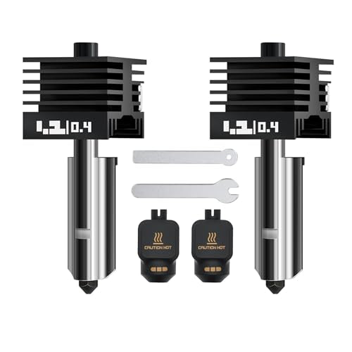 2PCS 0.4MM Hotend Kit for Bambu Lab P2S/H2D/H2C/H2S/X2D/A1/A2L/A1MINI - color: Black, size: 0.4mm