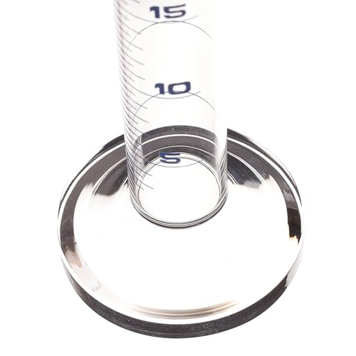 Graduated Cylinder, 25ml - Class A Tolerance ±0.25ml - Round Base - Blue Graduations - Borosilicate 3.3 Glass - Eisco Labs - size: 25mL