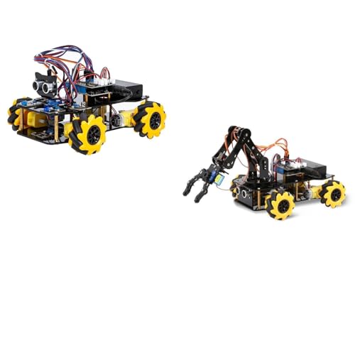 ACEBOTT Robotics for Kids Ages 8-12, Smart Robot Arm Car Kit with 5DOF, STEM Toys for Boys Compatible with Arduino & Scratch, App & Remote Control, STEM Gift for Boys, Girls and Adults