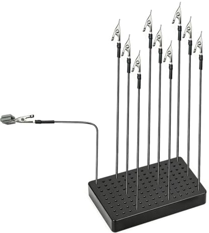 Model Painting Stand Alligator Clip Sticks, Hold Mini Model Accessories Less Paint Block Stably Clamp Tiny Model Pieces - color: Abs Base