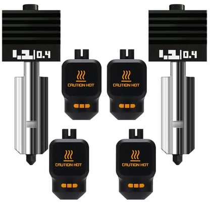 2PK 0.4mm Universal Standard Nozzle for Bambu Lab P2S/X2D/H2D/H2C/H2S/A1 Hotend Hardened Steel,Wear‑Resistant Stable Extrusion, Leak‑Free for Bambu P2S Nozzle for Bmabu lab 3D Printer Accessories - style: 2PK 0.4mm Hotend