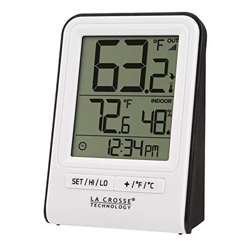 308-1409WT Digital Wireless Thermometer & HI/LO records & Humidity, 330ft - color: White