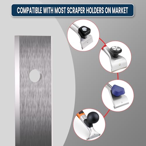 LU&MN Carbide Scraper Replacement Blades, 2.38" / 60×12×1.5mm Double-Edged Reversible Blades, Fits Most Handheld Paint, Glue& Grout Scrapers, 10Pieces - style: 2.38"