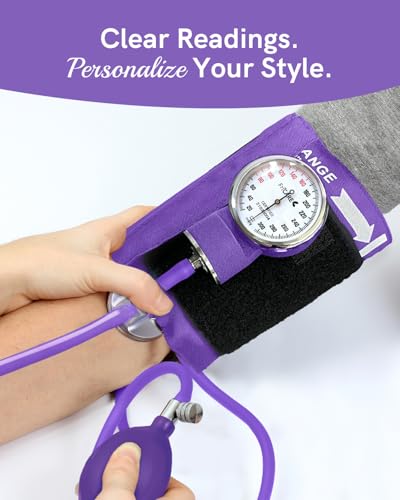 FriCARE Purple Manual Blood Pressure Cuff for Nurses/Nursing Students - color: Roland Purple