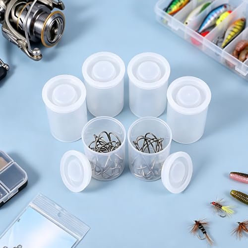 Chsoejuf 12PCS Film Canisters with Caps 35mm Clear Plastic Storage 2x1.3in