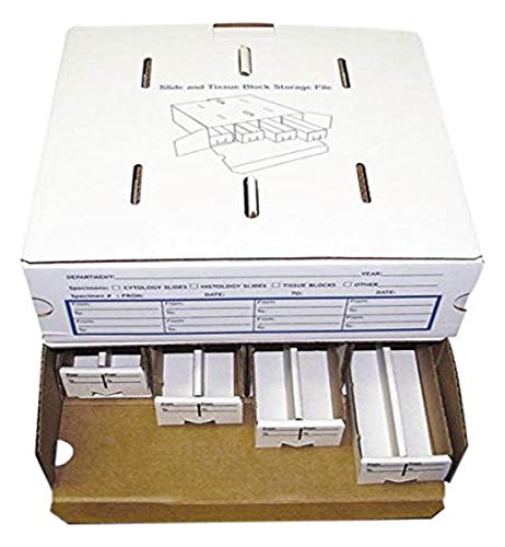 Azer Scientific-ES040 Microscope Slide Cardboard Stackable Storage File, 4 Drawers, 10/case