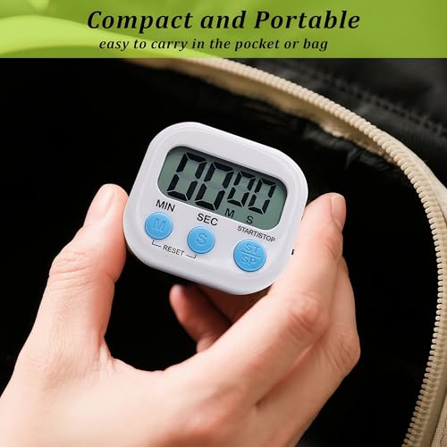 24 Pack Multi-Function Electronic Timer - Kitchen Timer,Magnetic Digital Timers,Big LCD Display, ON/Off Switch,Extensively Use in Cooking,Gym, Meeting, Classroom,Kitchen,Study,Work,Outdoor Activities - size: 24