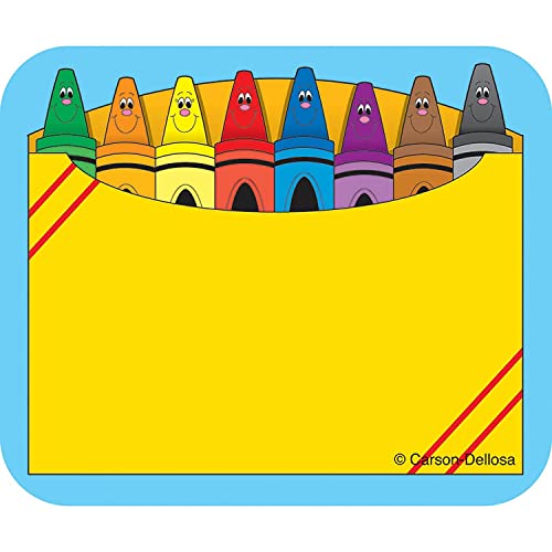 Carson Dellosa Crayon Name Tags, Self Adhesive Classroom Desk Labels
