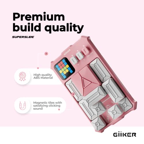 GiiKER Super Slide Puzzle Game, 500+ Challenges, STEM Toy for Ages 6+ - color: Pink