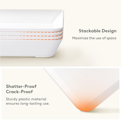 Lifewit 6 Pcs Extra Large Serving Trays for Party, 16" x 12" Food Platters - size: Extra Large (16" x 12")
