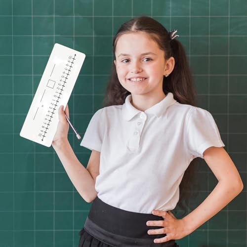 SCRIBBLEDO Dry Erase Negative Number Line Board 4x12 Double Sided Grade 1-4