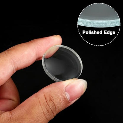 PATIKIL Concave Lens, 75mm Focal Length 30mm (1.18") Diameter Round Glass Magnifying Telescope Lens Trial Set Ground Edge for Lab Physics Class Optics, 4 Pcs - size: -75mm FL, 30mm Dia.