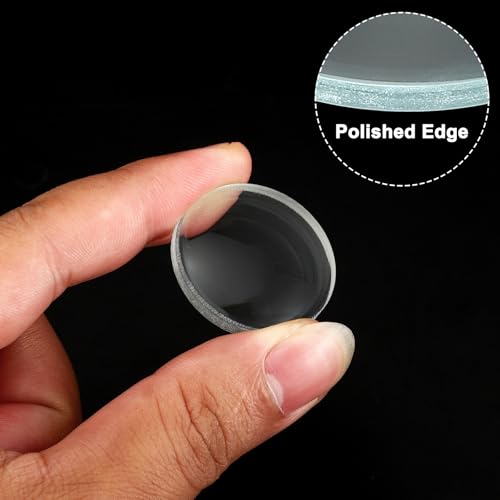 PATIKIL Convex Lens, 50-75mm Focal Length 30mm (1.18") Diameter Round Glass Magnifying Telescope Lens Trial Set Ground Edge for Lab Physics Class Optics, 4 Pcs - size: 50/-75mm FL, 30mm Dia.