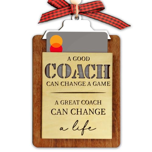 Thanks A Latte New Year Gift Card Holder - Wooden Teacher Coffee Gift Card - color: Coach Clip Board