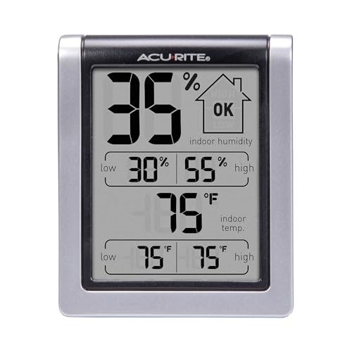 AcuRite Wireless Digital Indoor Thermometer and Hygrometer Monitor for Inside Temperature and Humidity Measurements (00613) - color: Classic