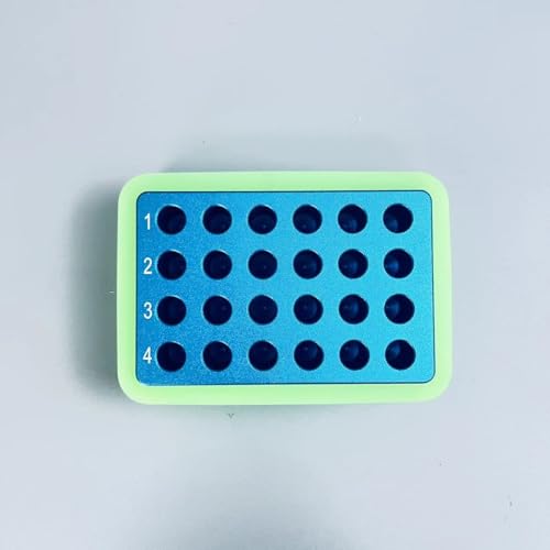 Aluminum Cooling Block - PCR Tubes Cooler, 24 Wells 1.5ml Centrifuge Tubes, Pack of One - size: 1.5mL 24 well