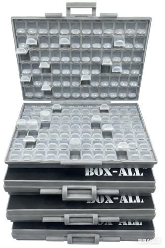AideTek 4 units BOX-ALL-144 Compartments Empty Enclosure SMD SMT Organizer Great Surface Mount Components Organizer - style: 4BOXALL144