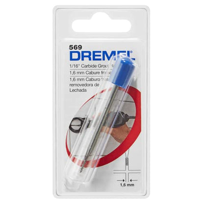Dremel 569 1/16" Carbide Grout Removal Bit, Rotary Accessory - size: 1/16 in