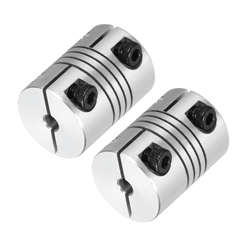 MECCANIXITY 2 Pcs 3 to 5mm Flexible Shaft Coupling 20mm L 15mm Dia - size: 3 to 5mm