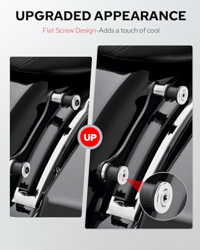 Benlari 4 Point Docking Hardware Kits, Quick Release Sissy Bar Luggage Rack Docking Motorcycle Fit For Harley Touring Street Glide Electra Glide Road Glide Road King 2009-2024 Chrome - color: Chrome