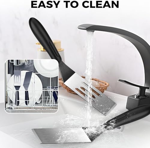 5Pcs Stainless Steel Mini Metal Spatula for Cooking Baking Serving - color: 5 PCS SOLID