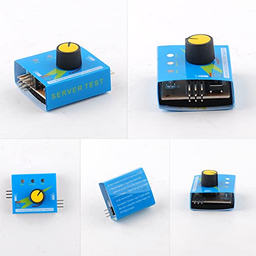 4 Cell AA Battery Holder Case with JR Connector 2P Black Red Wire + 3CH Digital Servo Tester ESC Speed Controller Checker CCPM Servo Consistency Master for Helicopter Car Boat Robot Servo