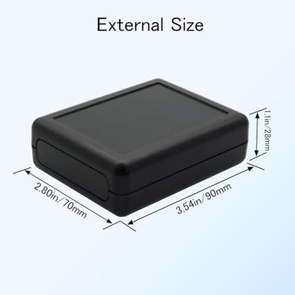 Project Box 8 Pieces Electrical Box Small Junction Box ABS Plastic Enclosure Power Electronic Case Black 3.5" x 2.8" x 1.1"(90 x 70 x 28mm) - color: Black, size: 3.5" x 2.8" x 1.1"