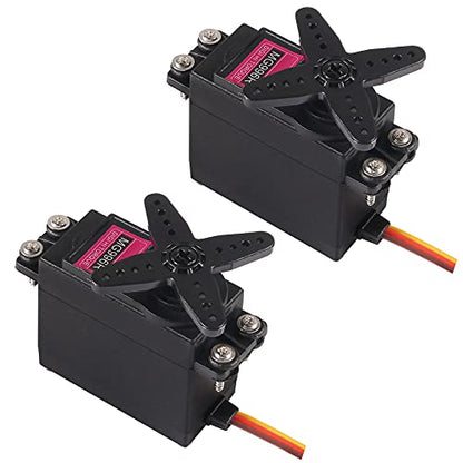 2pcs MG996R Servo Motor Control 180 Angle Metal Gear Servo Digital High Speed Torque Servo Motor for Smart Car Robot Boat RC Helicopter - size: MG996