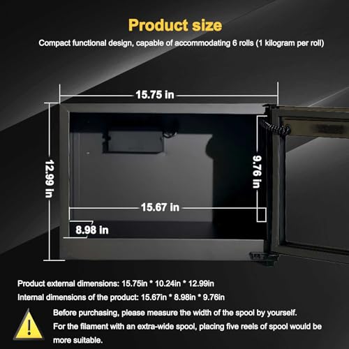 Printer Filament Storage Box, 20-25% RH Airtight Storage