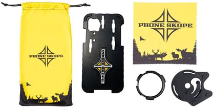 Phone Skope Complete Digiscoping Kit: Ideal Scope Camera for Hunting/Birding/Stargazing - Phone Scope Adapter Kit Includes Phone Scope Mount Case, Eyepiece Adapter, Lens Cloth - Fits Most Smartphones - color: Compatible with iPhone 11 PRO (3 Cameras), siz